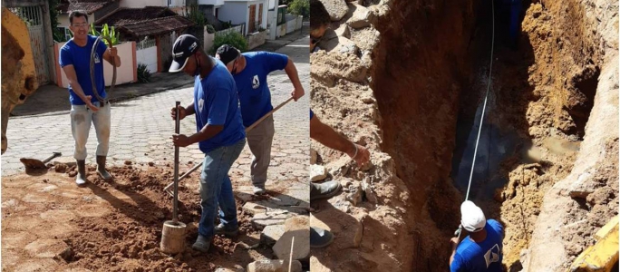 SAAE EM AÇÃO: Obras no Bairro Santa Cecília